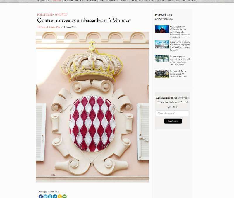 Quatre nouveaux ambassadeurs à Monaco