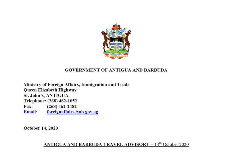 Antigua and Barbuda Travel Advisory