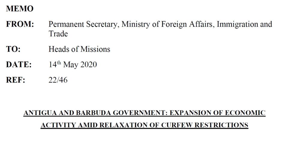 Memo on further relaxation of COVID-19 restrictions and expansion of economic activity