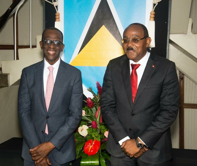 PM Browne attends swearing of St. Lucia’s new Cabinet